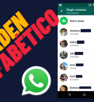 Cómo poner los contactos de Whatsapp en orden alfabético